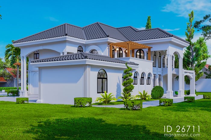 Spacious 6-Bedroom, 2-Story House Plan